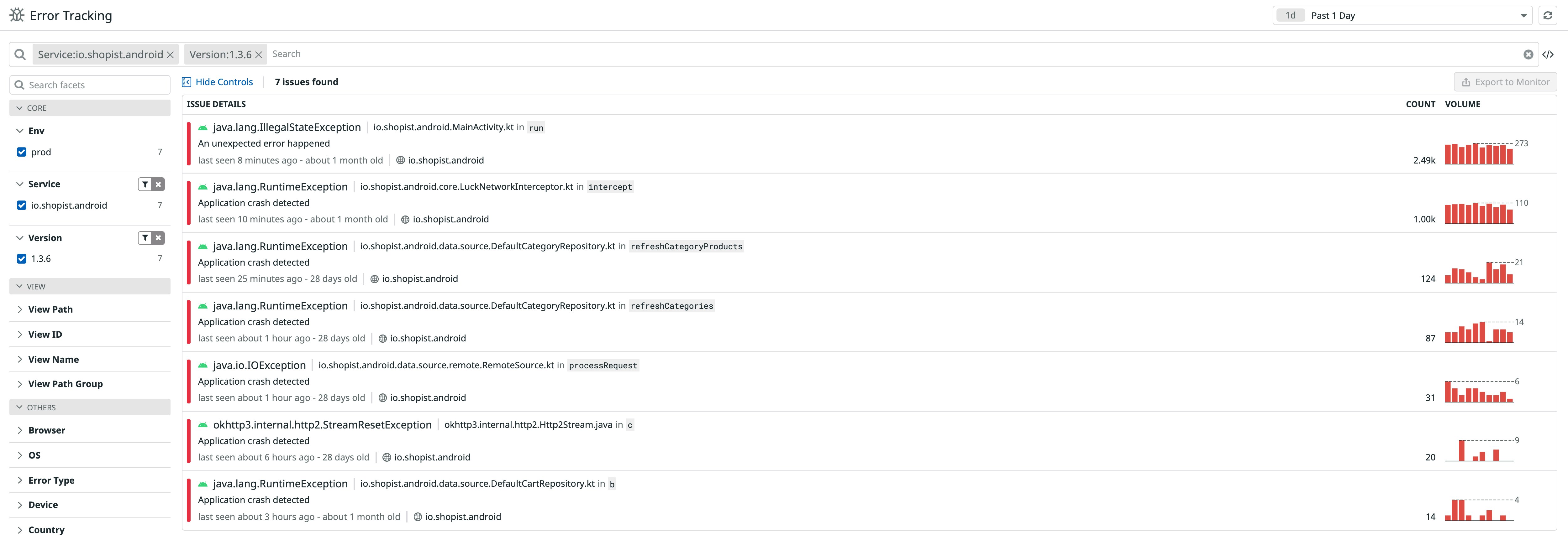 Use Error Tracking to find and debug Android crashes Use Error Tracking to find and debug Android crashes