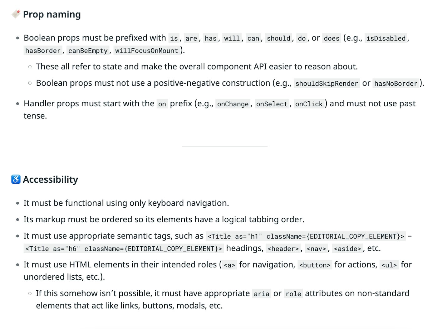 Examples from the contribution guidelines. Examples from the contribution guidelines.
