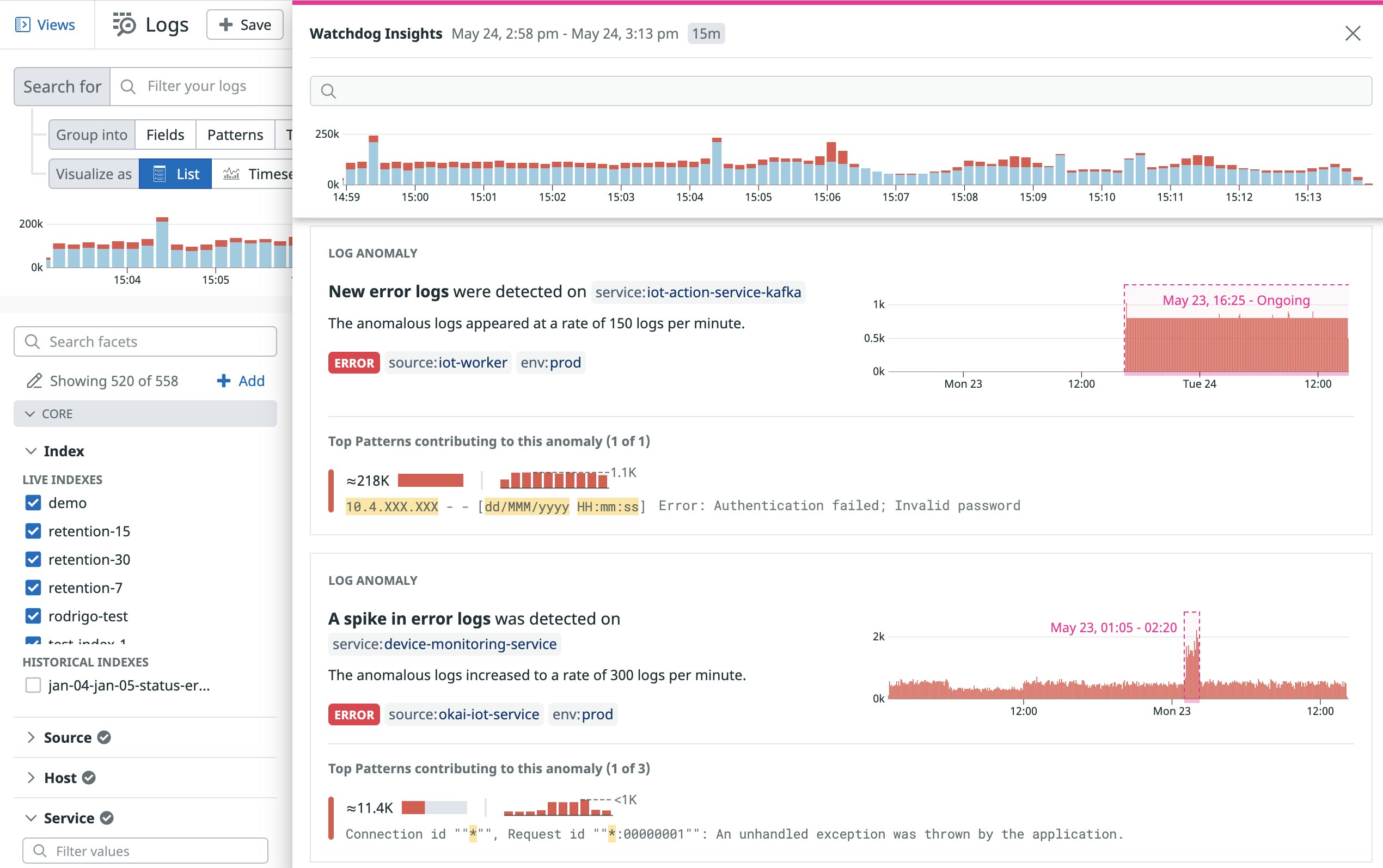 Leverage Watchdog Insights to expedite troubleshooting problematic logs from your IoT devices Leverage Watchdog Insights to expedite troubleshooting problematic logs from your IoT devices